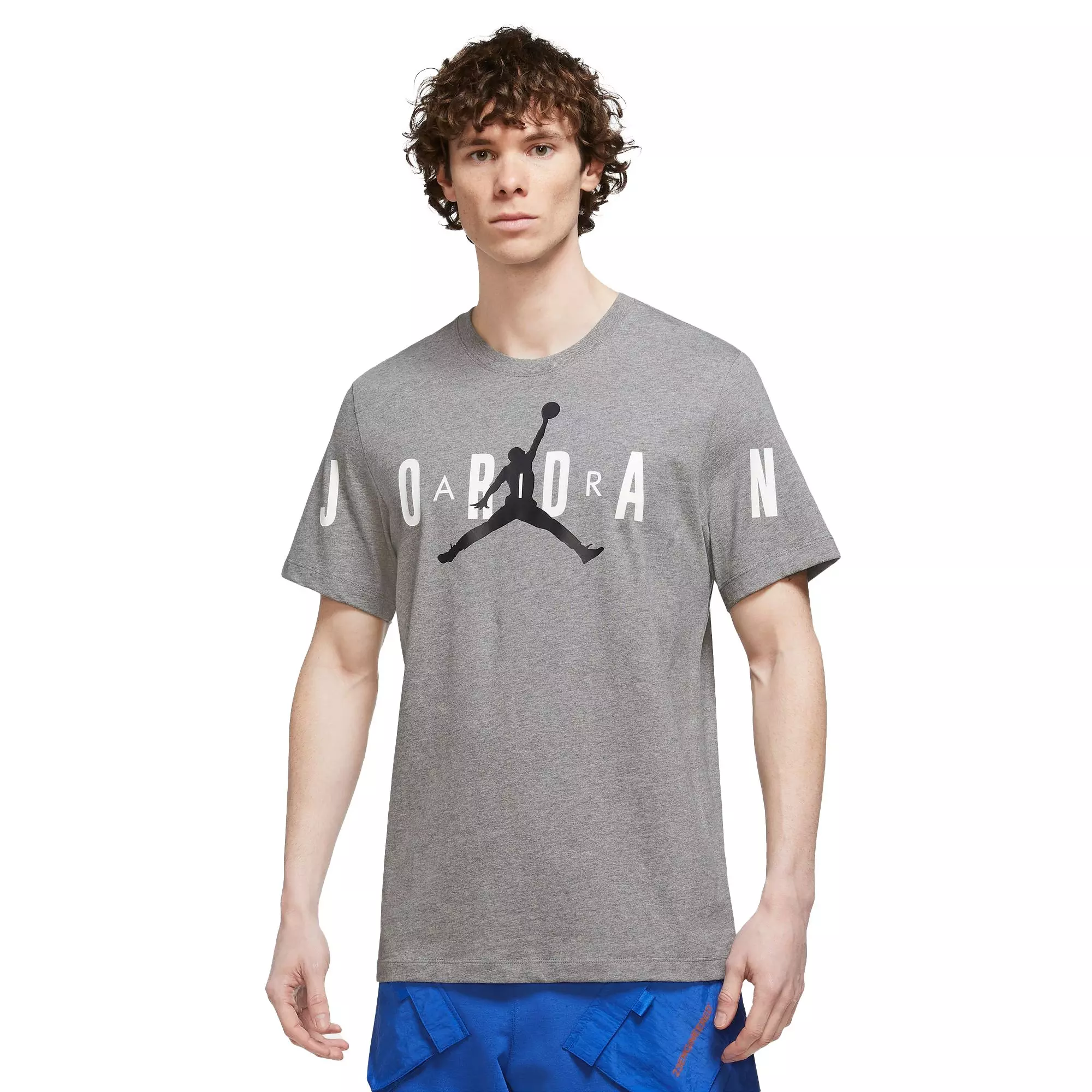 ジョーダン メンズ Tシャツ 半袖 Jordan Brand Holiday Short Sleeve Graphic Crew - Grey/Black Jordan Men's Graphic Logo Crew Neck Tee - Grey